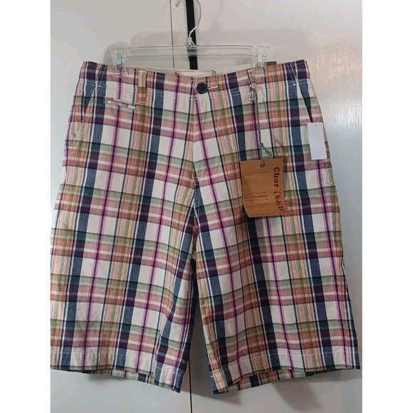 Chor Other - Chor NWT Mens Shorts Size 31 Plaid Chino Golf Preppy 90s Retro Eclectic Grandpa